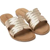 Lazamani Puck Woven Slippers Goud | Maat: 39