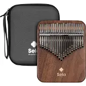 Sela Solid Kalimba 21 Black Walnut