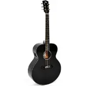 Sigma GJM-1E-MFBK Metallic Flake Black elektrisch-akoestische westerngitaar