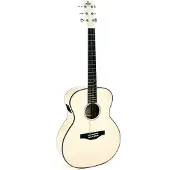 Sigma guitars GM-1E-MFW Metallic Flake White elektrisch-akoestische westerngitaar