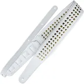 Richter 1822 White / Gold Springbreak I Bling Bling Guitar Strap vegan leren gitaar- en basband