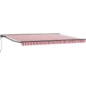 vidaXL Zonnescherm Frame Rood en Wit 450 × 300 cm