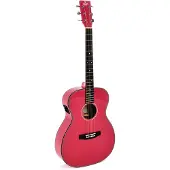 Sigma guitars 000M-1E-MFP Metallic Flake Pink elektrisch-akoestische westerngitaar
