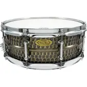 WorldMax BKH-5014SH - BLACK DAWG 14" X 5" SNARE DRUM - HAMMERED BRASS SHELL