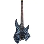 Sire Larry Carlton X6 6-String Headless Black Swirl elektrische gitaar