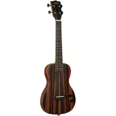 Kala Solid Body Electric Striped Ebony Tenor elektrische ukelele met gigbag