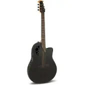 Ovation 1778TX-5-G Elite TX Mid Cutaway Black Textured elektrisch-akoestische westerngitaar