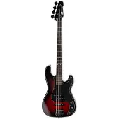 Esp Ltd Surveyor-204DX Red Burst elektrische basgitaar