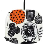 Marimekko Puutarhurin Parhaat pannenlap White-black-orange
