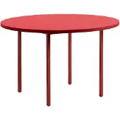 HAY Tafel Two-Colour Maroon Red Powder Coated Steel Frame Red Ø120 x H74 cm