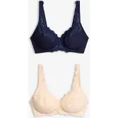 Bonprix Beugel bh met sierlijk kant (set van 2) maat 80