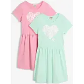 Bonprix Jersey jurk van biologisch katoen (set van 2) maat 164/170
