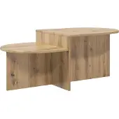 vidaXL Salontafel Artisanaal eiken 100 x 50 x 40 cm Bewerkt hout