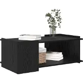 vidaXL Salontafel Zwart eiken 90 x 50 x 33 cm Bewerkt hout