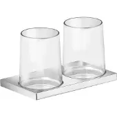 Keuco dubbele glashouder 11 kp m Uitvoering glas kristal tumbler verchroomd