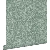 ESTAhome behang ornamenten blauwgroen - 50 x 900 cm - 131614