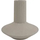 XLBoom Roma Vaas Sand Large - Keramische design vaas met aardse textuur - Verkrijgbaar in White | Sand | Terra - Tijdloze woondecoratie voor modern wonen