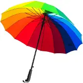 ER4 GROTE OPVOUWBARE PARAPLU REGENBOOG PARAPLU AUTOMATISCH XL KLEURRIJKE REGENBOOG