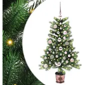 vidaXL Kerstboom met 150 LED met standaard Groen 90 cm PE
