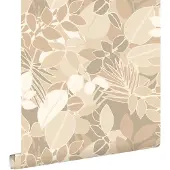 ESTAhome behang bladeren beige - 50 x 900 cm - 139845
