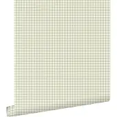 ESTAhome behang ruitjes vergrijsd groen - 50 x 900 cm - 131643
