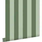 ESTAhome behang strepen donkergroen - 0.53 x 10.05 m - 131920