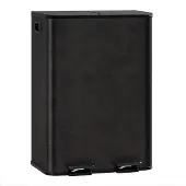 Happiq Dubbele Prullenbak 2x30L - RVS Pedaalemmer - Mat Zwart