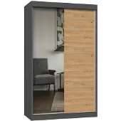 Top E Shop Kledingkast Iga 120 A/C ANTRACIET ARTISAN