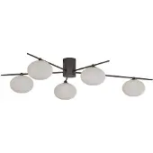 LINDBY Plafondlamp , Valisa, dimbare, Zwart, Woonkamer, Glas