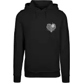 Mister tee Sweatshirt 'Heart Cage' grijs / lichtgrijs / zwart