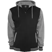 Urban Classics Sweatvest grijs gemêleerd / zwart