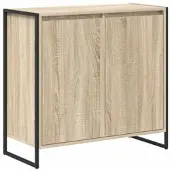 vidaXL Bijzetkast Sonoma Eiken 79 x 36 x 75 cm Bewerkt hout