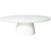 Giga Meubel Salontafel Myrna Ovaal Wit 120cm