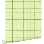 ESTAhome behang geblokt motief groen - 50 x 900 cm - 131592