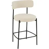 Jline Bar chair boucle plywood/polyester white/black