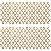 vidaXL Uitbreidbare Trellis Fence 2 pcs Lichtbruin 100 x 105 cm Bamboe
