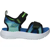 SKECHERS Kids Open schoenen 'MICROSPEC-SPLASH' blauw / limoen / appel / wit