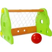 Lean Toys Groen en oranje voetbaldoel voor kinderen