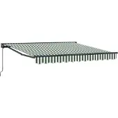 vidaXL Zonnescherm Frame Groen en Wit 300 x 250 cm