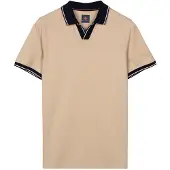 Baileys Polo heren Wit Poloshirt V-Collar Solid Piqu 615217/81