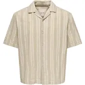 Only & Sons Overhemd 'ONSWalker' beige / donkerbeige