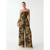 BWLDR Jumpsuit 'Alias' bruin / olijfgroen