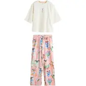 Next Pyjama lichtblauw / lichtgroen / rosa / wit