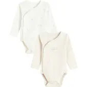 Cool Club Rompertje/body beige / wolwit