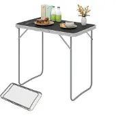 OEM Opklapbaar balkonmeubilair, 80x50x70 cm, zwart, MDF en metaal