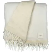 ERNST plaid met franjes 130x170 cm Naturelwit