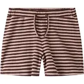 Name It Kids Broek donkerbruin / pastelroze