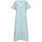 Vero Moda Blousejurk 'VMAlba' hemelsblauw / donkergroen / wit