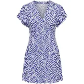 ONLY Blousejurk 'ONLNova' blauw / wit