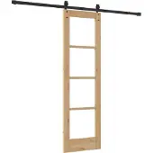 vidaXL Schuifdeur ORKDAL 61 x 198,5 cm Massief grenenhout en glas